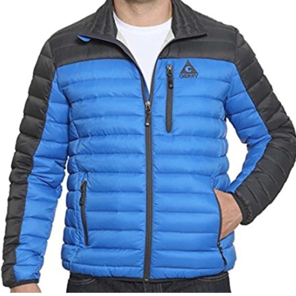 Gerry Weber Blue and Black Puffer Jacket - Picture 1 of 4